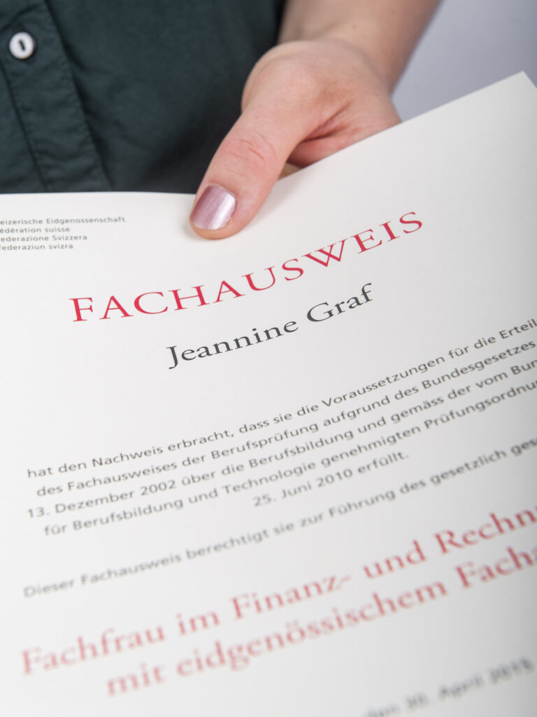 Fachausweis Jeannine Klarer